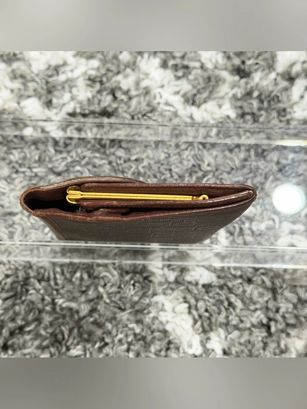 EUC Authentic Vintage Christian Dior Kiss lock Long Wallet Leather